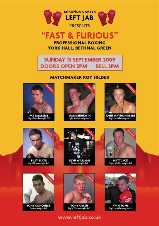 York Hall 13th September 2009