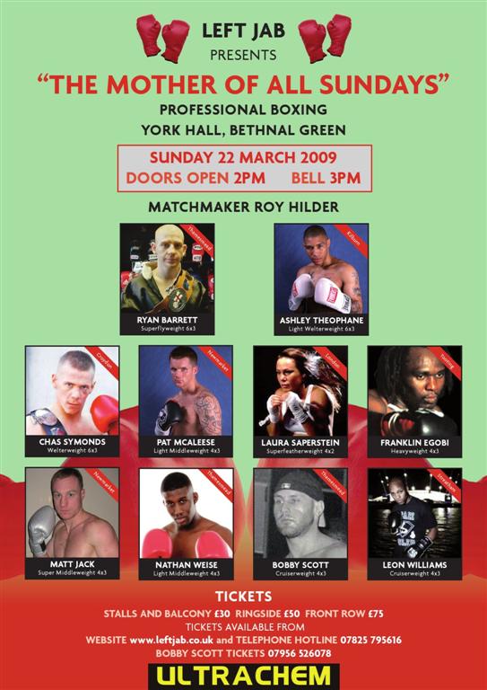 York Hall 22nd March 2009